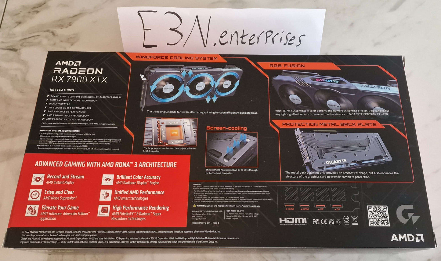 Gigabyte Radeon RX 7900 XTX GAMING OC 24GB Graphics Card