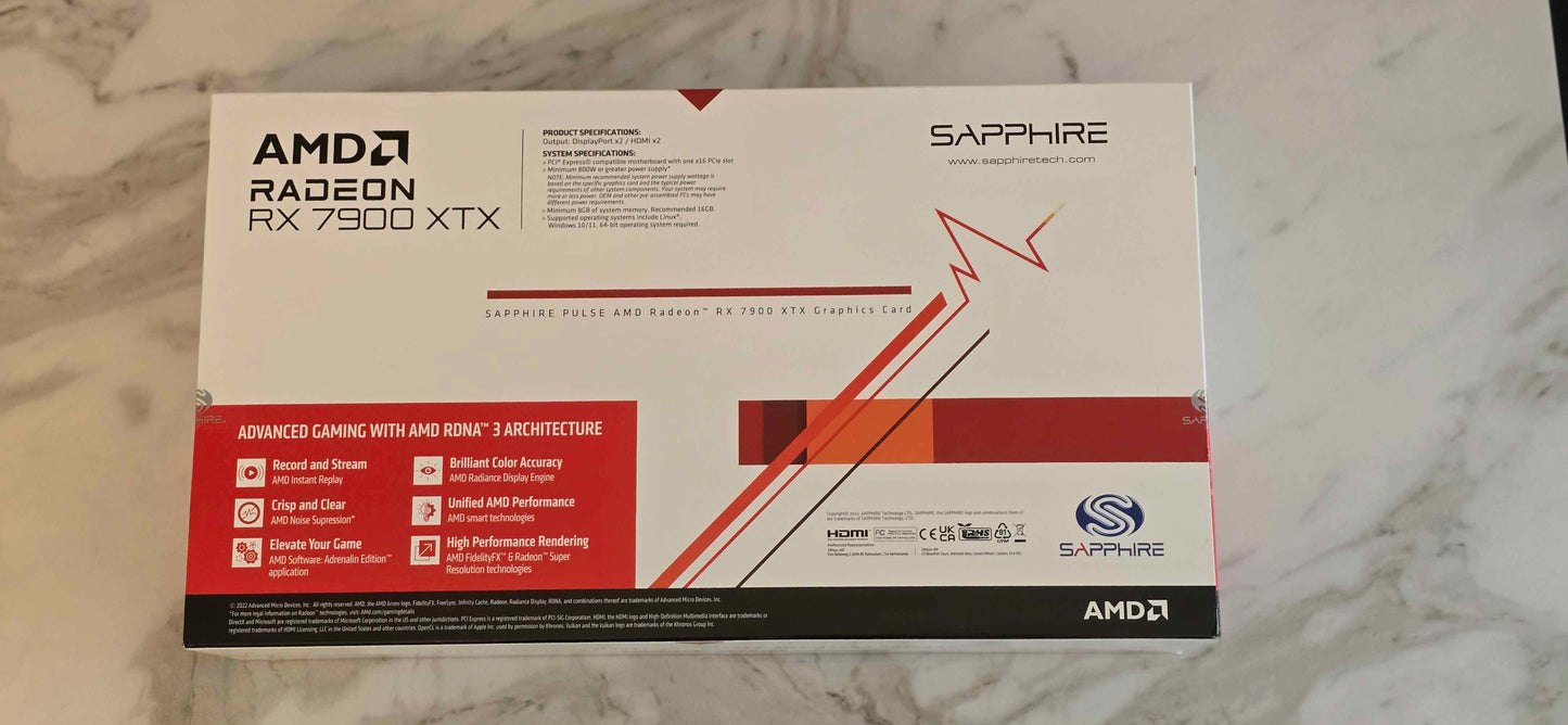 Sapphire AMD Radeon RX 7900 XTX PULSE Graphics Card for Gaming - 24GB