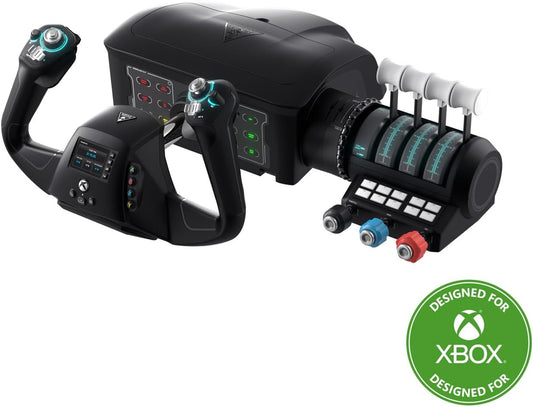 Turtle Beach VelocityOne Flightdeck - Universal HOTAS Simulation Joystick & Throttle with Touch Disaply, Stick Mounted HUD and Contactless Sensors for Air and Space Combat on Windows 10 & 11